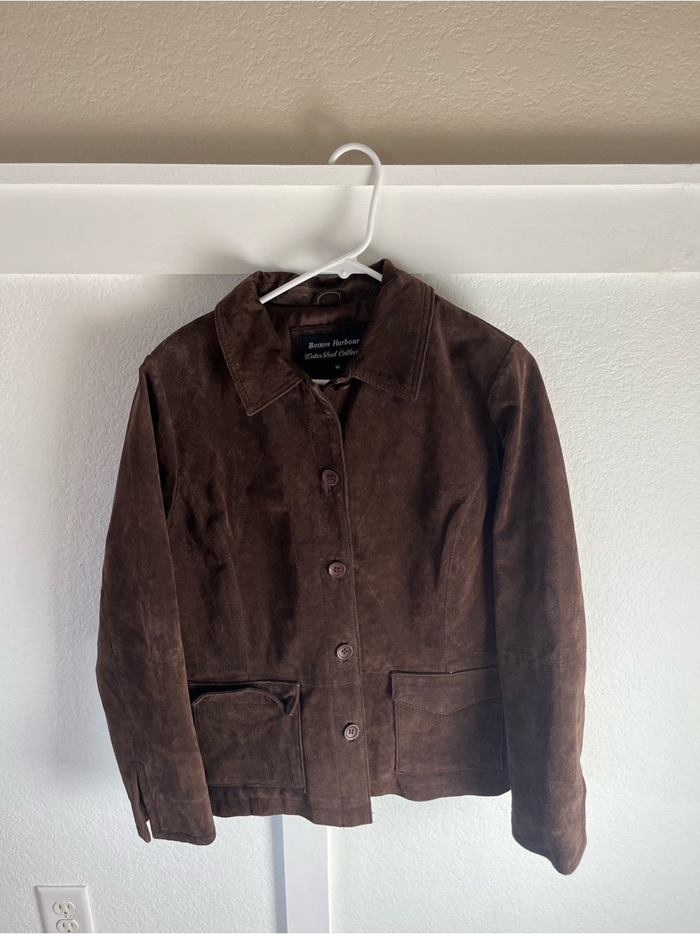 Vintage Boston Harbour WaterShed Collection Women's Medium Suede Leather Jacket
